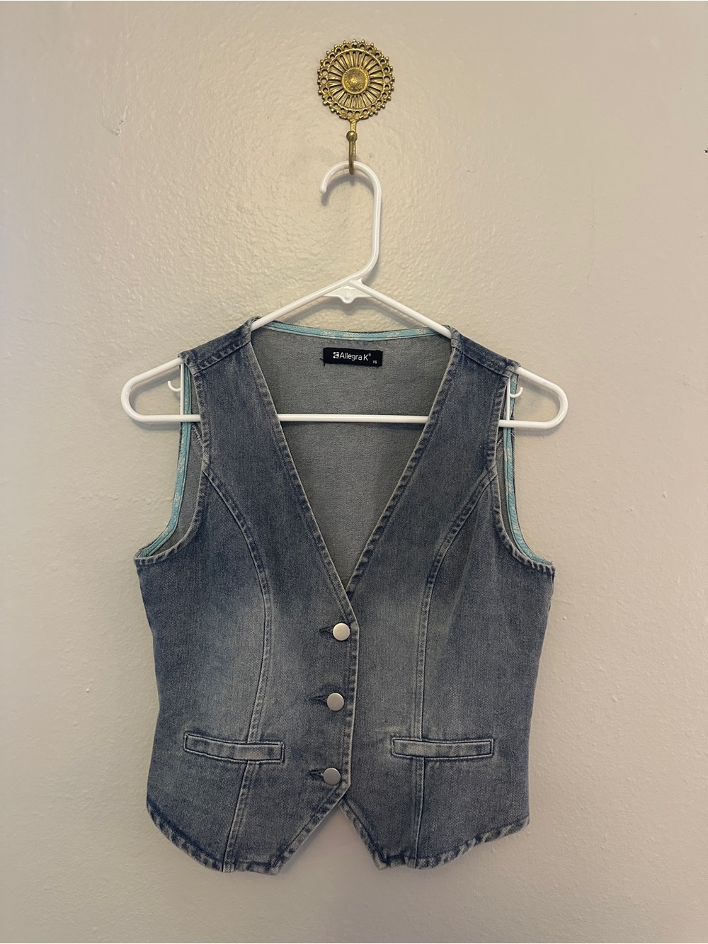 Allegra K Denim Vest XS